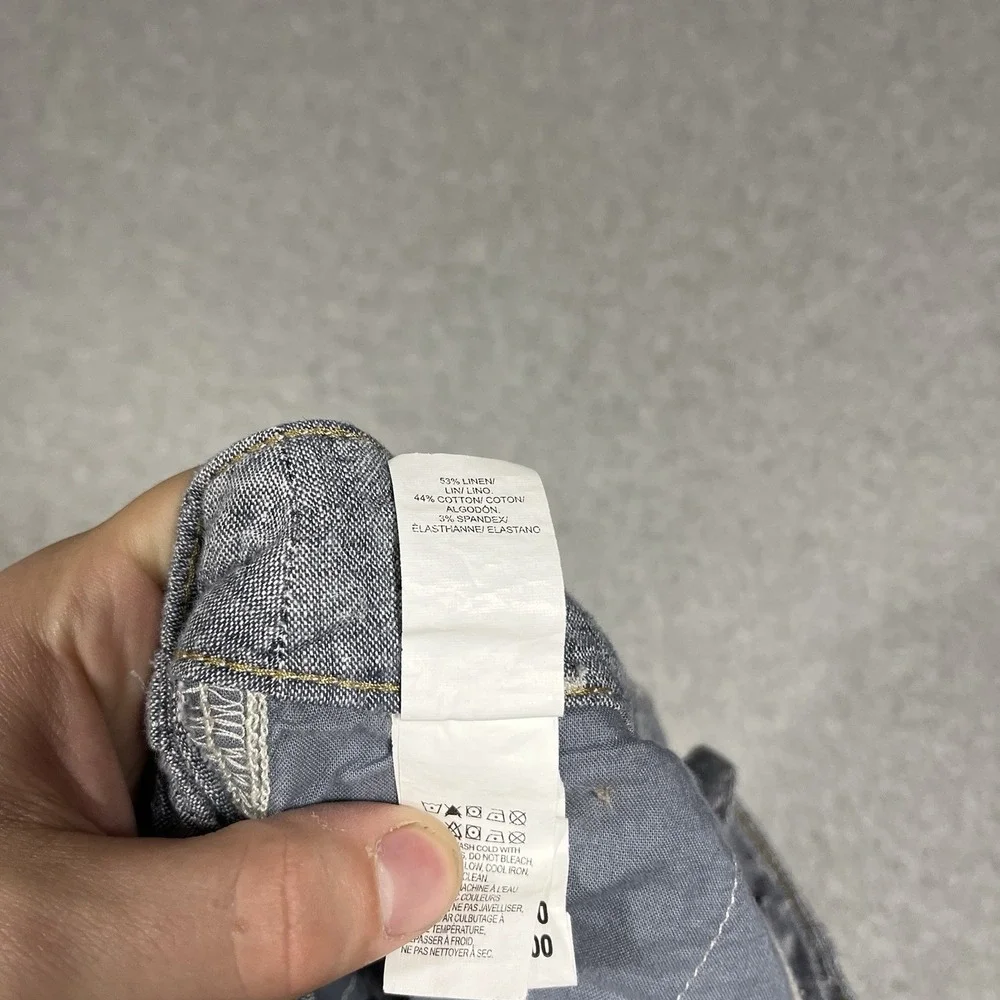 Lucky Brand Shorts Mens 30 Gray Linen Blend Saturday Stretch Chino Flat Front 9